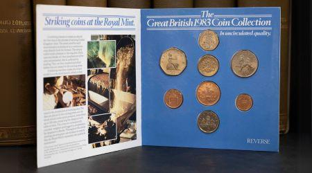 The rare mule error coin can be found in promotional 1983 coin sets made for Martini-Rossi and Heinz. The rare mule error coin can be found in promotional 1983 coin sets made for Martini-Rossi and Heinz.