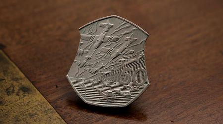 Clipped planchet errors like this one occur at the earliest stage of the minting process, before the design is added. Clipped planchet errors like this one occur at the earliest stage of the minting process, before the design is added.